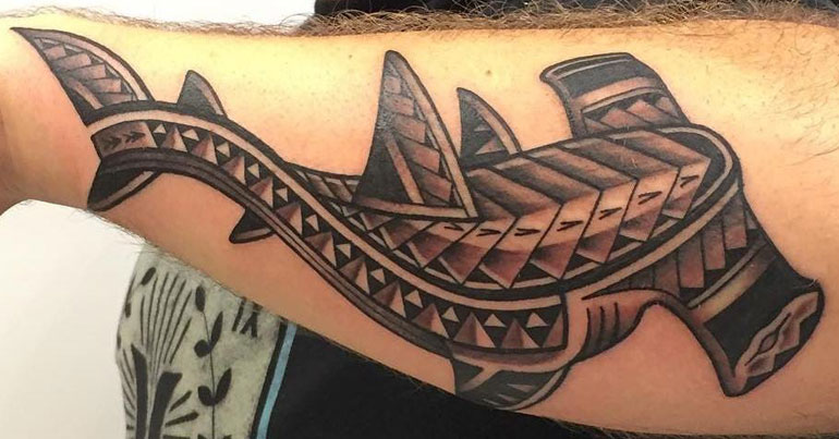 polynesian hammerhead shark tattoo meaning