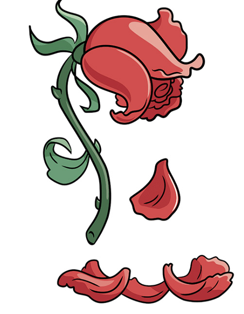 Placement for the Falling Rose Petals Tattoo